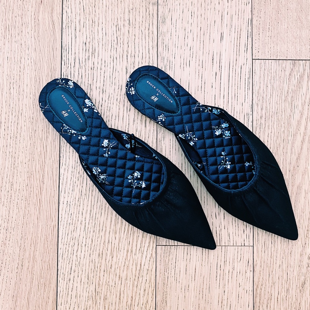 Brock Collection x H&M Pointed Mules in Black